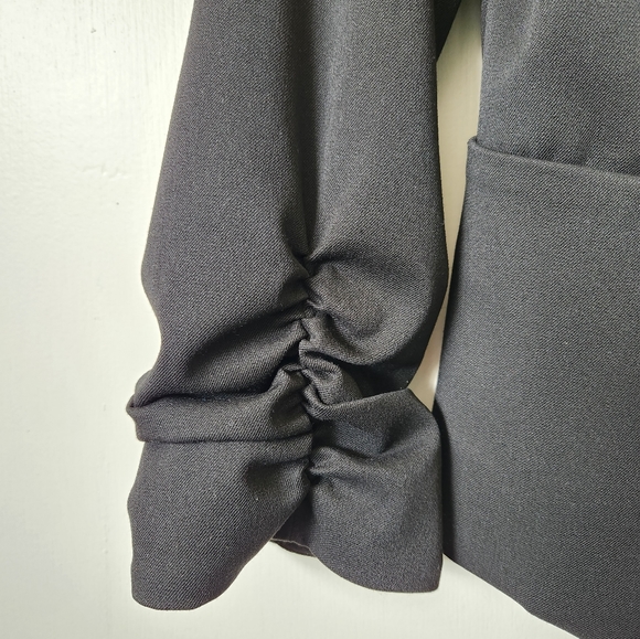 Express Cropped Blazer 3/4 Ruched Sleeve - Picture 5 of 6